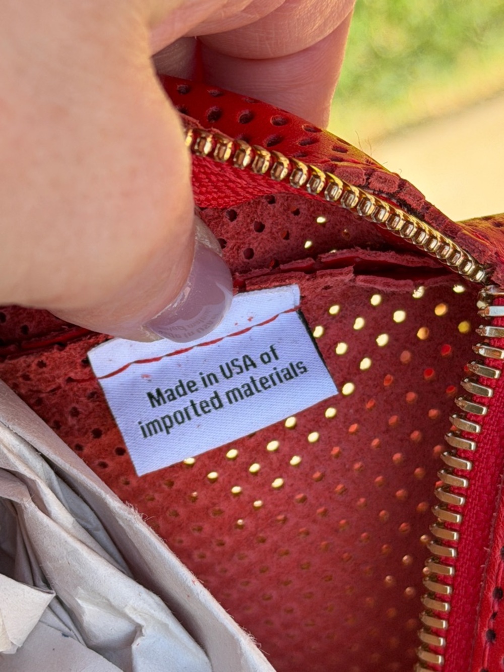 Clare V Grande Fanny Red Tomate Perforated Crossbody Belt Bag Clare V. Vivier - Picture 8 of 10